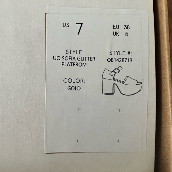 UO Sofia Glitter Platform Heels size 7 - Picture 5 of 6